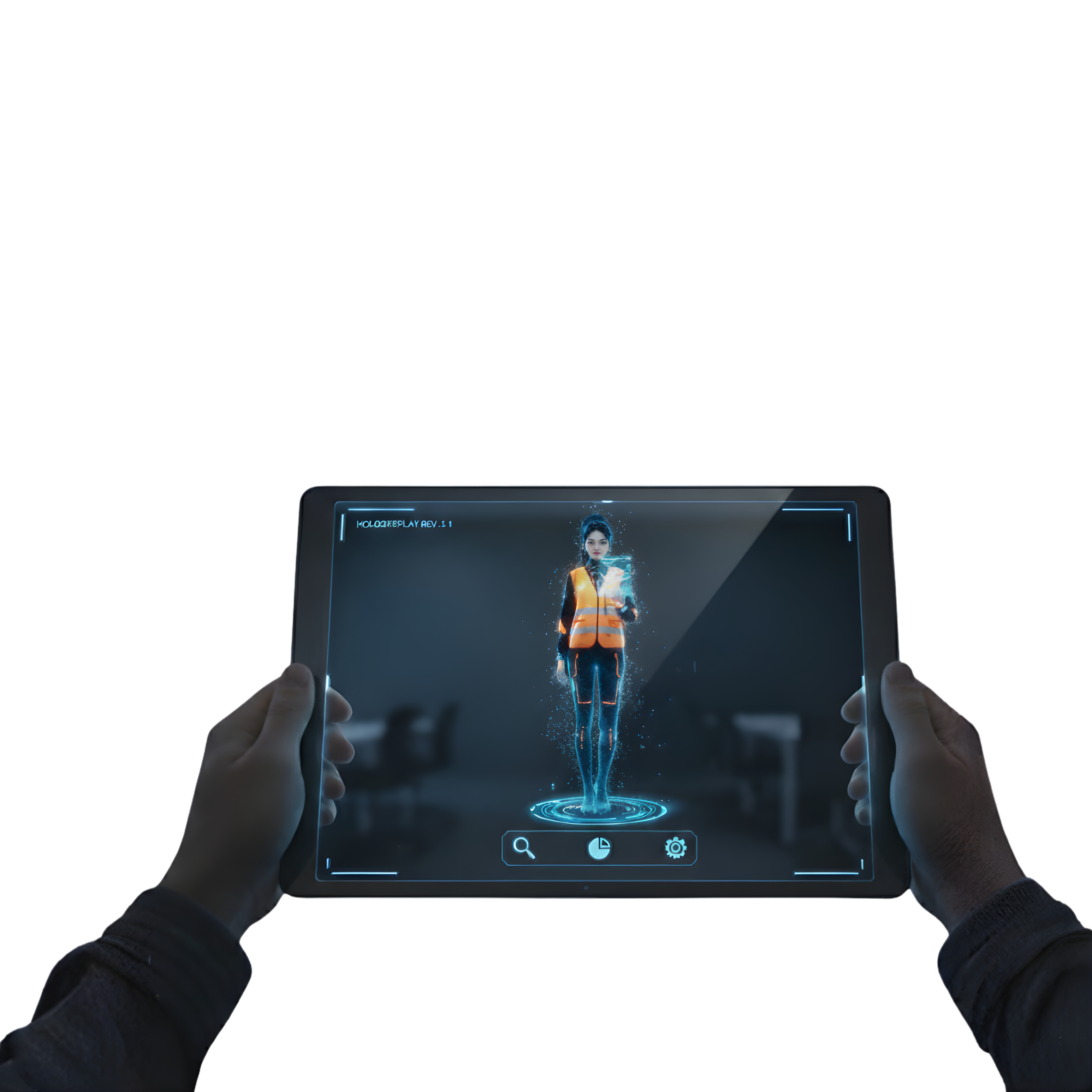 AI workspace on tablet